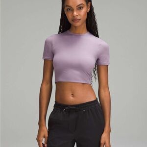 Lululemon Nulu Crewneck Cropped T-Shirt